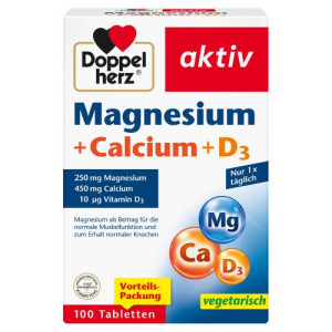 Produktbild von DOPPELHERZ Magnesium+Calcium+D3 Tabletten