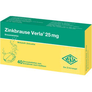 Produktbild von ZINKBRAUSE Verla 25 mg Brausetabletten