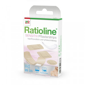 Produktbild von RATIOLINE sensitive Pflasterstrips in 4 Gr&ouml;&szlig;en