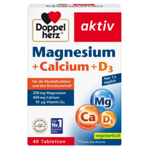 Produktbild von DOPPELHERZ Magnesium+Calcium+D3 Tabletten