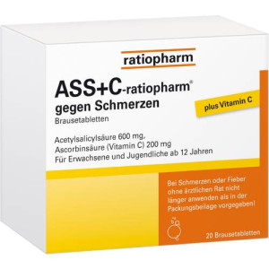 Produktbild von ASS + C-ratiopharm gegen Schmerzen Brausetabletten