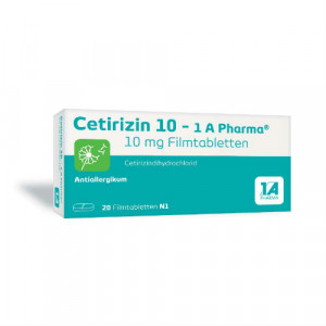 Produktbild von CETIRIZIN 10-1A Pharma Filmtabletten