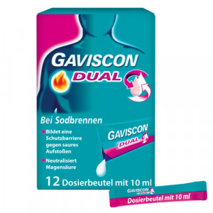 Produktbild von GAVISCON Dual 500mg/213mg/325mg Susp.z.Einn.Btl.