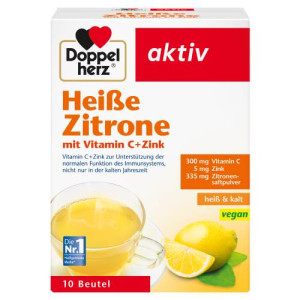 Produktbild von DOPPELHERZ hei&szlig;e Zitrone Vitamin C+Zink Granulat