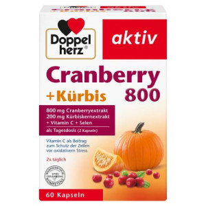 Produktbild von DOPPELHERZ Cranberry+K&uuml;rbis Kapseln
