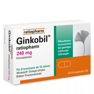 Produktbild von GINKOBIL-ratiopharm 240 mg Filmtabletten