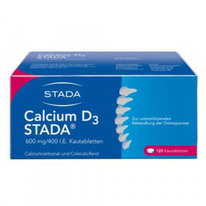 Produktbild von CALCIUM D3 STADA 600 mg/400 I.E. Kautabletten