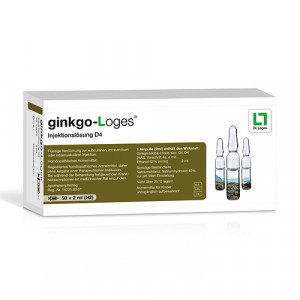 Produktbild von GINKGO-LOGES Injektionsl&ouml;sung D 4 Amp.