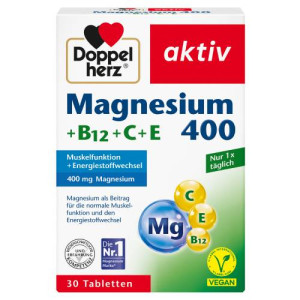 Produktbild von DOPPELHERZ Magnesium 400+B12+C+E Tabletten