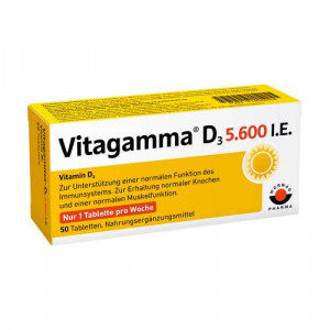 Produktbild von VITAGAMMA D3 5.600 I.E. Vitamin D3 NEM Tabletten