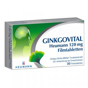 Produktbild von GINKGOVITAL Heumann&reg; 120 mg Filmtabletten
