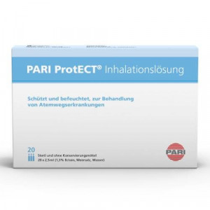 Produktbild von PARI ProtECT Inhalationsl&ouml;sung mit Ectoin Ampullen