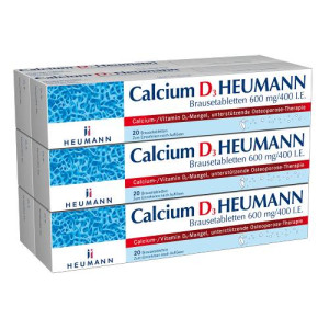 Produktbild von CALCIUM D3 Heumann Brausetabletten 600 mg/400 I.E.