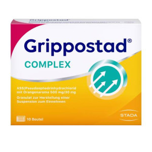 Produktbild von GRIPPOSTAD Complex ASS/Pseudoeph.500/30 mg Orange