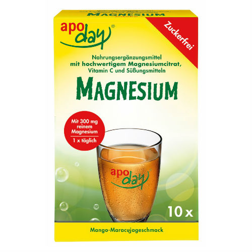 APODAY Magnesium Mango-Maracuja zuckerfrei Pulver